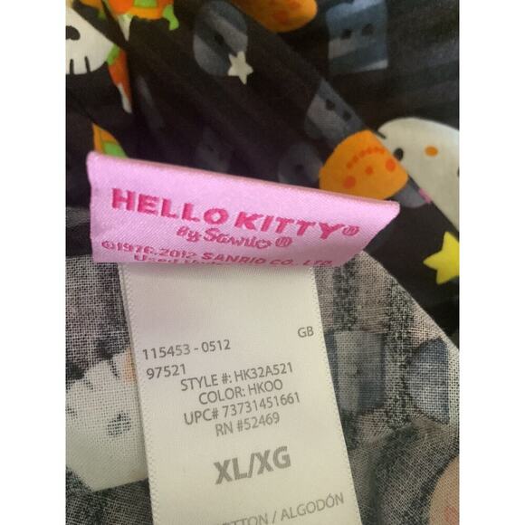 Hello Kitty By Sanrio Top Womens Size XL Short Sleeve Halloween Themed Scrub Top - Picture 9 of 10